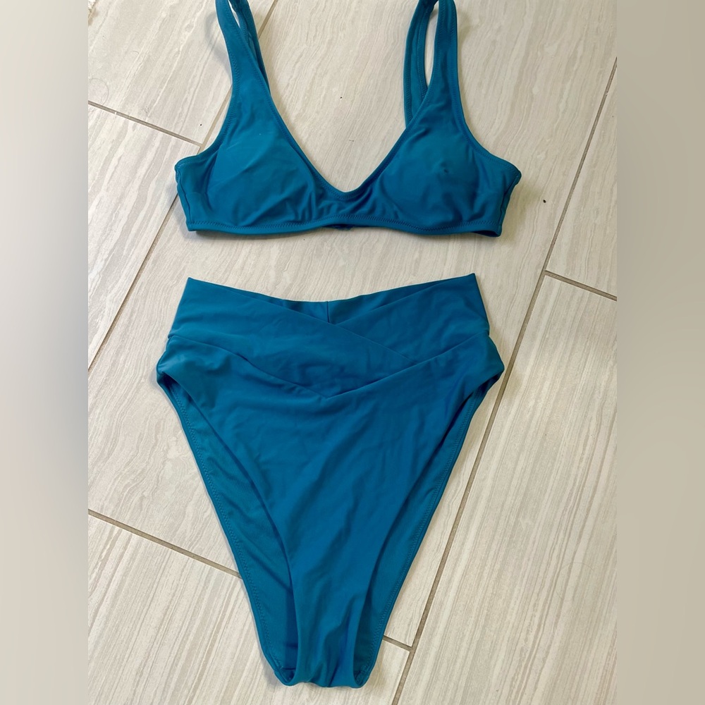 Aerie blue bikini, both size medium EUC